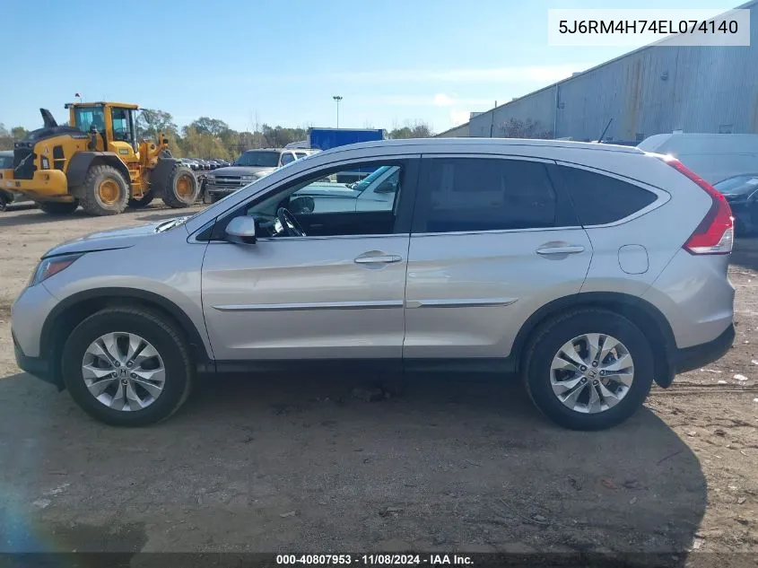 2014 Honda Cr-V Ex-L VIN: 5J6RM4H74EL074140 Lot: 40807953