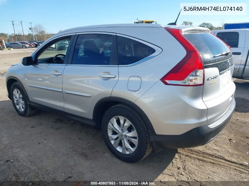 2014 Honda Cr-V Ex-L VIN: 5J6RM4H74EL074140 Lot: 40807953