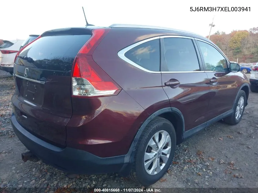 2014 Honda Cr-V Ex-L VIN: 5J6RM3H7XEL003941 Lot: 40815668