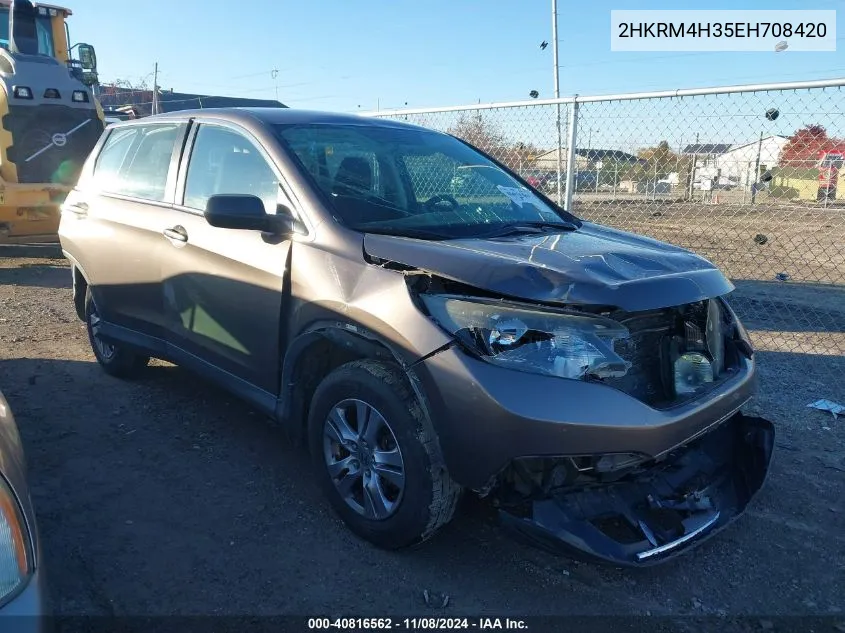 2014 Honda Cr-V Lx VIN: 2HKRM4H35EH708420 Lot: 40816562