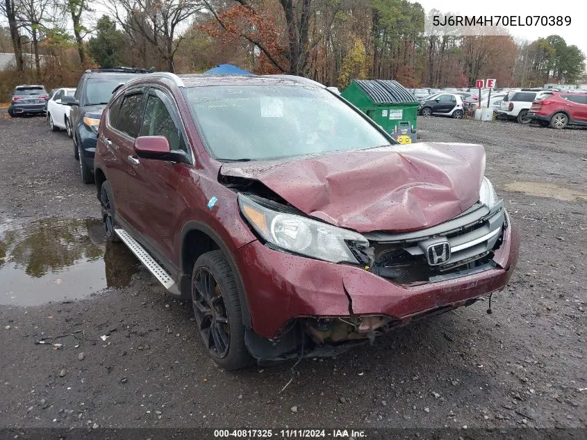 2014 Honda Cr-V Ex-L VIN: 5J6RM4H70EL070389 Lot: 40817325