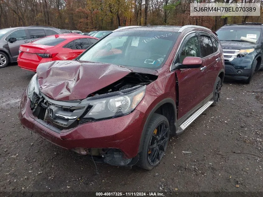 2014 Honda Cr-V Ex-L VIN: 5J6RM4H70EL070389 Lot: 40817325