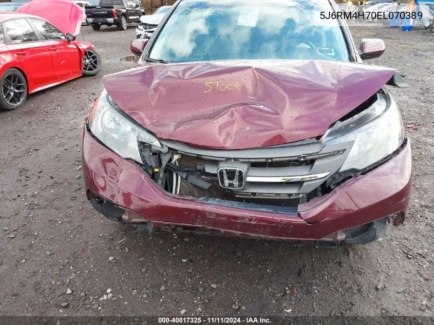 2014 Honda Cr-V Ex-L VIN: 5J6RM4H70EL070389 Lot: 40817325