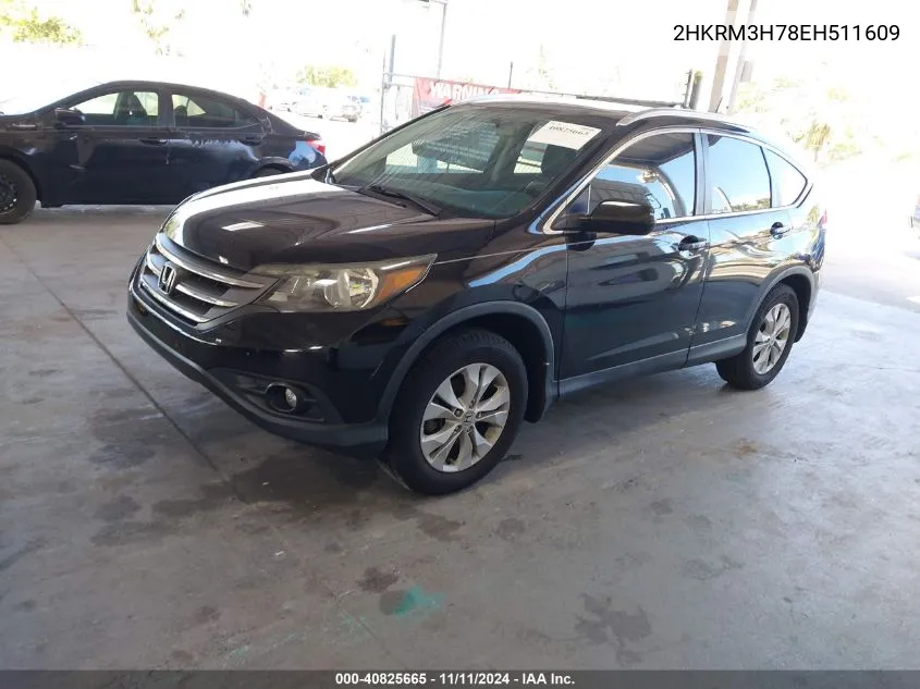 2014 Honda Cr-V Ex-L VIN: 2HKRM3H78EH511609 Lot: 40825665