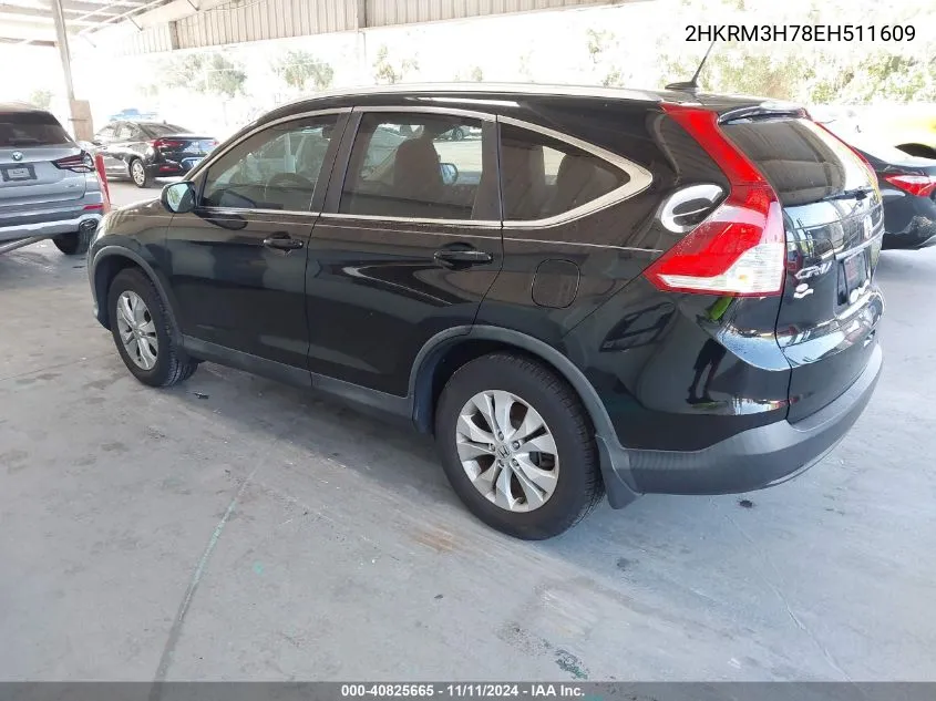 2014 Honda Cr-V Ex-L VIN: 2HKRM3H78EH511609 Lot: 40825665