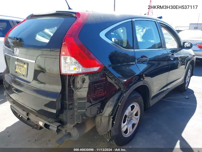 2014 Honda Cr-V Lx VIN: 2HKRM3H30EH537117 Lot: 40830098