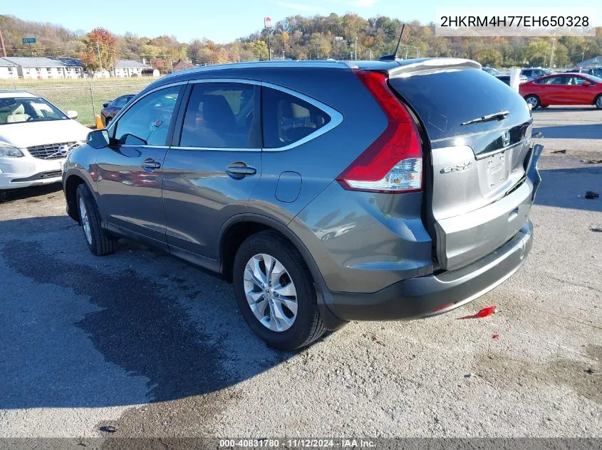 2014 Honda Cr-V Ex-L VIN: 2HKRM4H77EH650328 Lot: 40831780