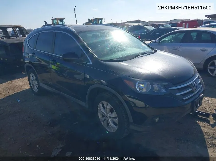 2014 Honda Cr-V Ex-L VIN: 2HKRM3H71EH511600 Lot: 40838040