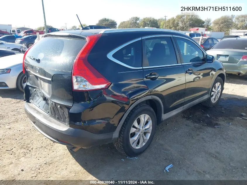 2014 Honda Cr-V Ex-L VIN: 2HKRM3H71EH511600 Lot: 40838040