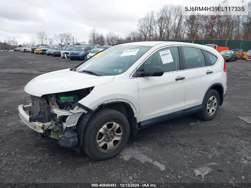 2014 Honda Cr-V Lx VIN: 5J6RM4H39EL117335 Lot: 40840493