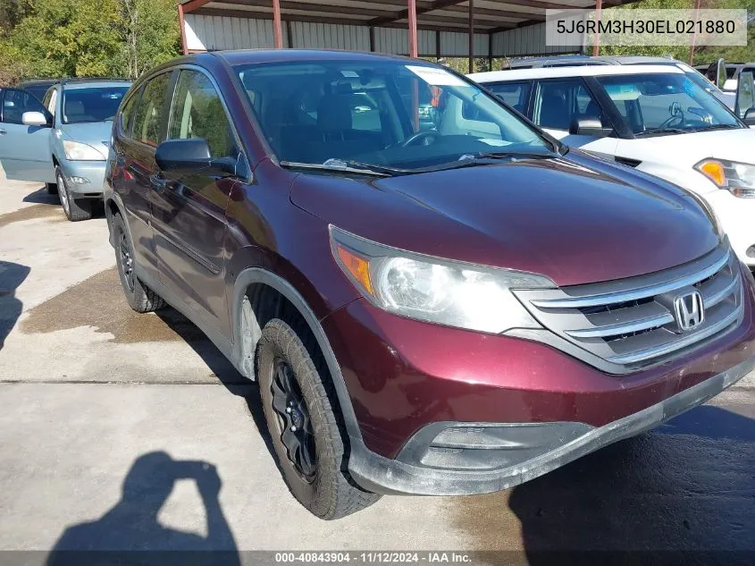 2014 Honda Cr-V Lx VIN: 5J6RM3H30EL021880 Lot: 40843904