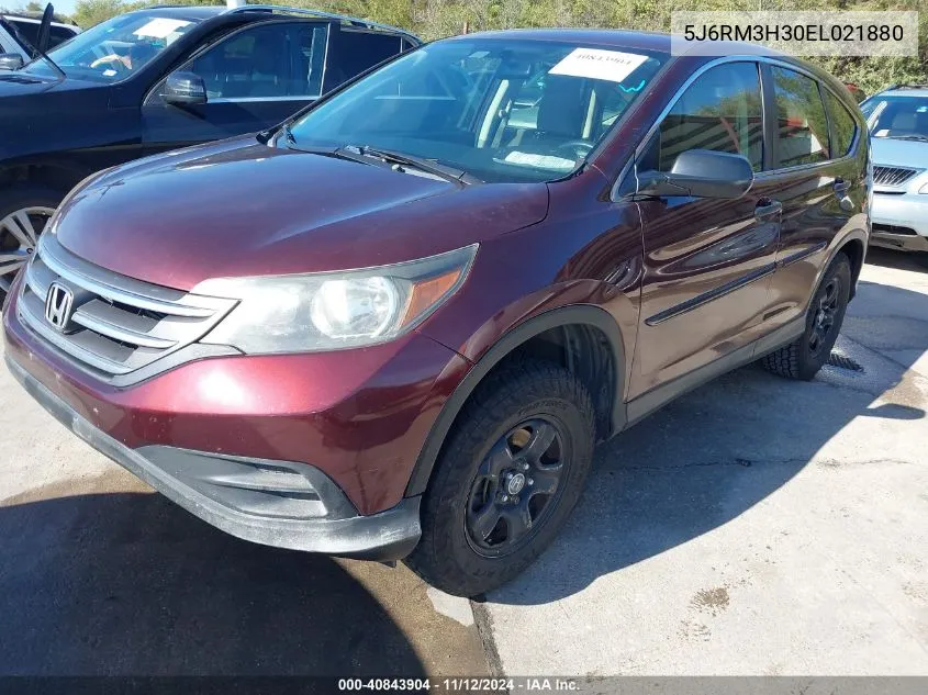 2014 Honda Cr-V Lx VIN: 5J6RM3H30EL021880 Lot: 40843904