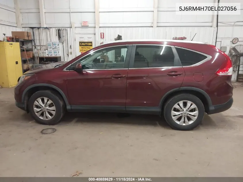 2014 Honda Cr-V Ex-L VIN: 5J6RM4H70EL027056 Lot: 40859629