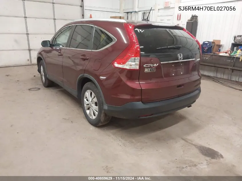 2014 Honda Cr-V Ex-L VIN: 5J6RM4H70EL027056 Lot: 40859629