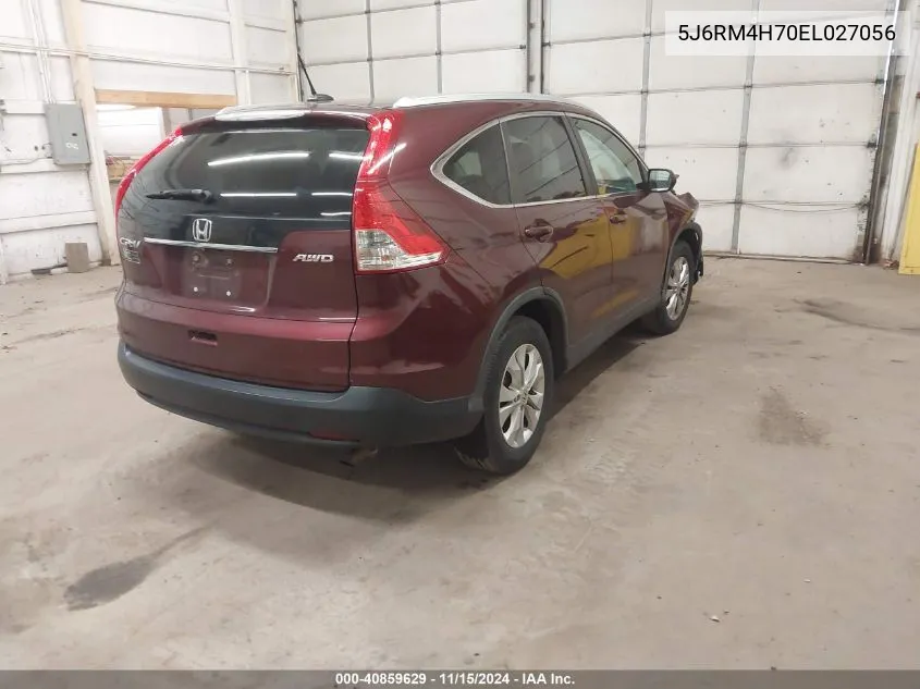 2014 Honda Cr-V Ex-L VIN: 5J6RM4H70EL027056 Lot: 40859629