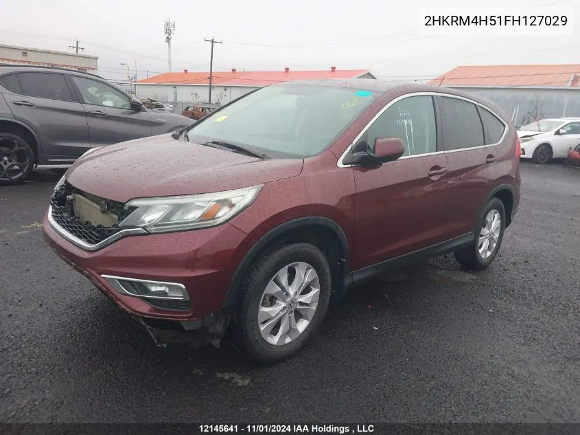 2015 Honda Cr-V VIN: 2HKRM4H51FH127029 Lot: 12145641