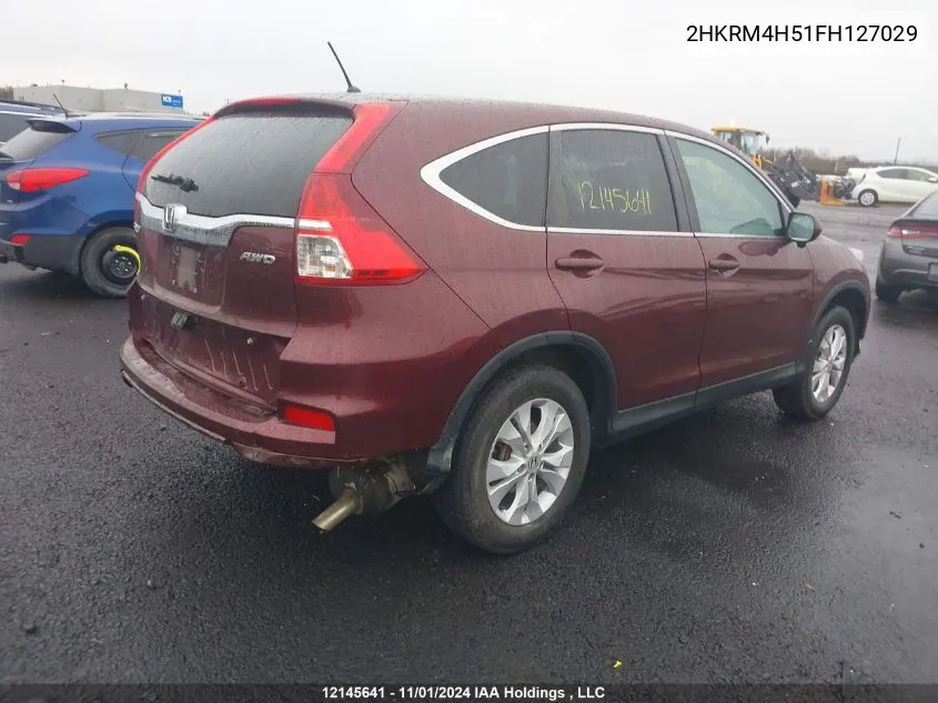 2015 Honda Cr-V VIN: 2HKRM4H51FH127029 Lot: 12145641