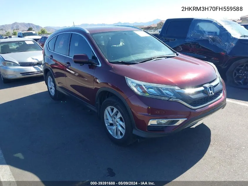 2015 Honda Cr-V Ex-L VIN: 2HKRM3H70FH559588 Lot: 39391688