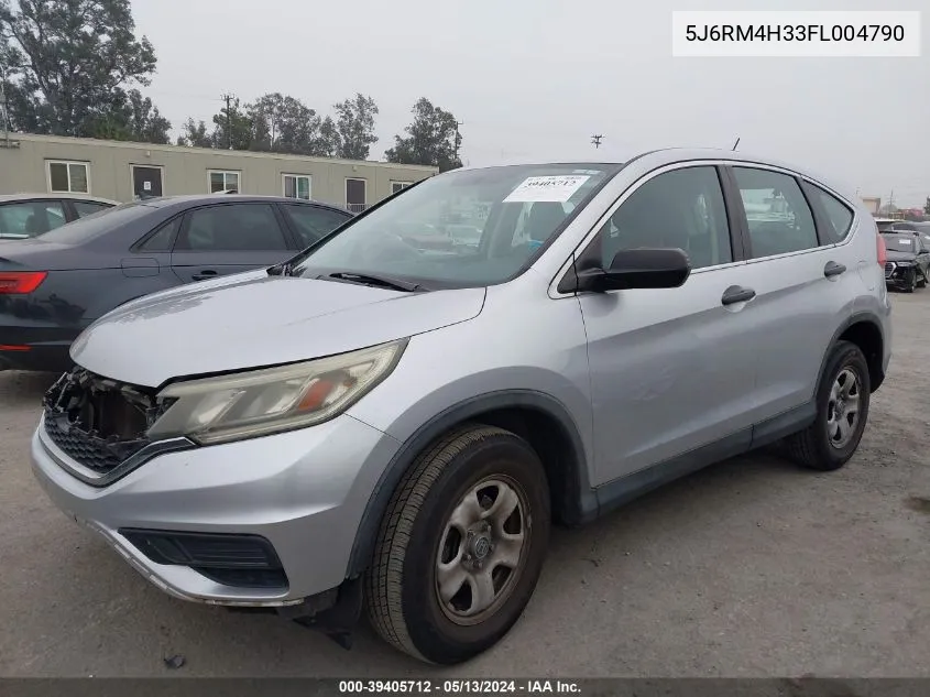 2015 Honda Cr-V Lx VIN: 5J6RM4H33FL004790 Lot: 39405712