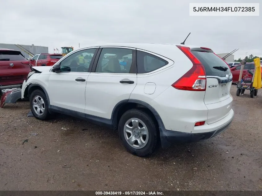 2015 Honda Cr-V Lx VIN: 5J6RM4H34FL072385 Lot: 39438419