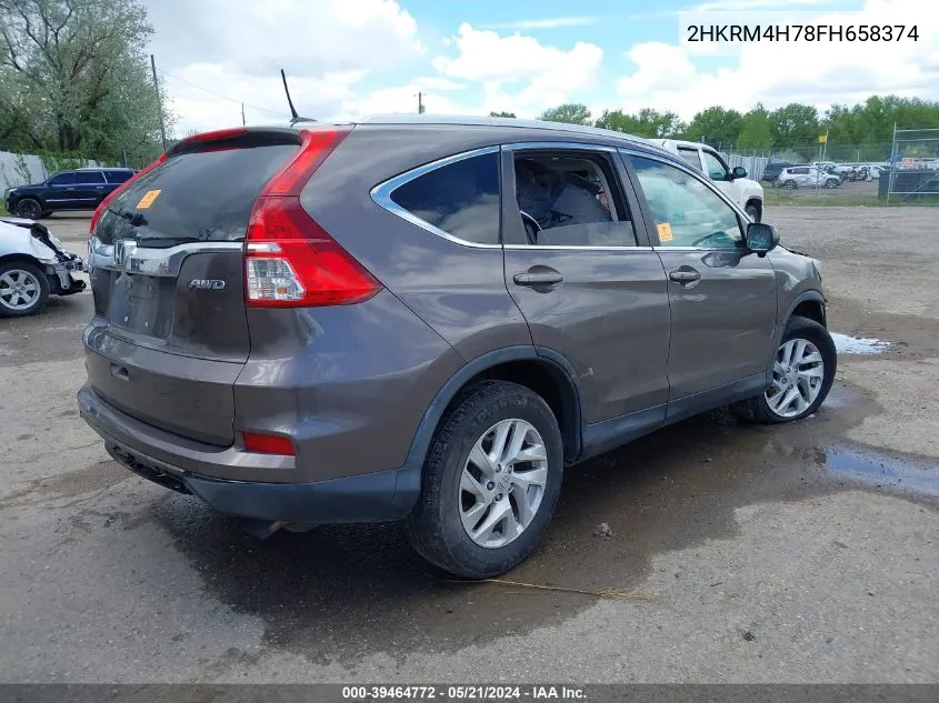 2015 Honda Cr-V Ex-L VIN: 2HKRM4H78FH658374 Lot: 39464772