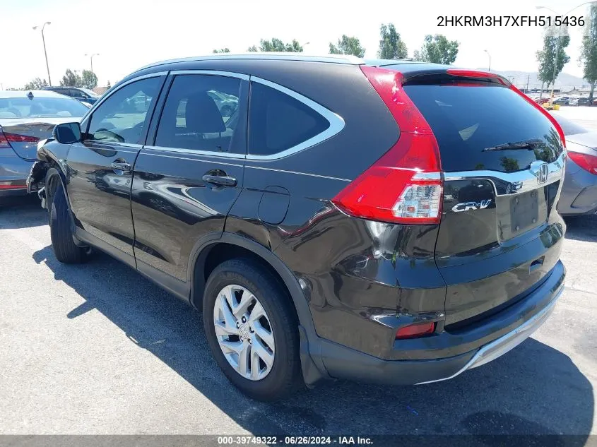 2HKRM3H7XFH515436 2015 Honda Cr-V Ex-L