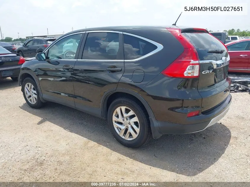 2015 Honda Cr-V Ex VIN: 5J6RM3H50FL027651 Lot: 39777235