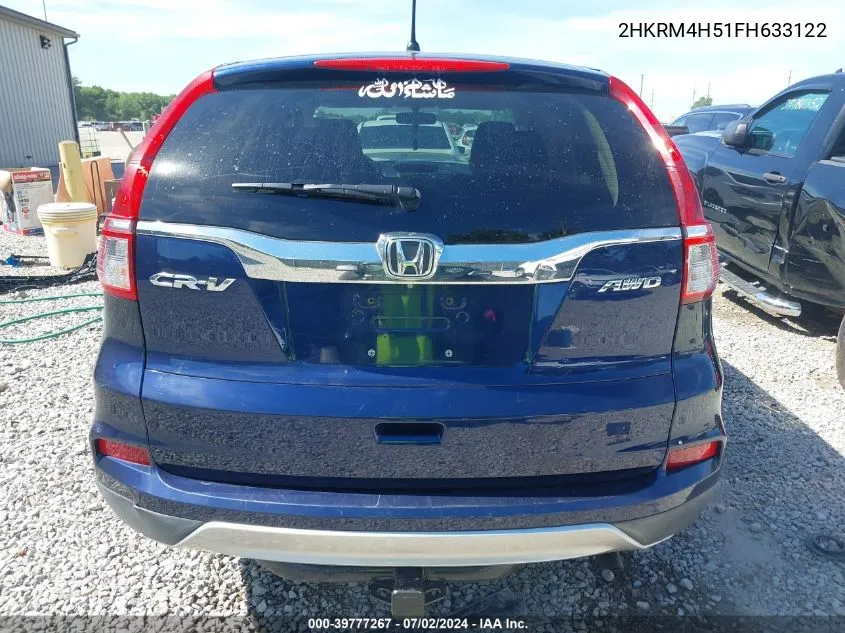 2015 Honda Cr-V Ex VIN: 2HKRM4H51FH633122 Lot: 39777267