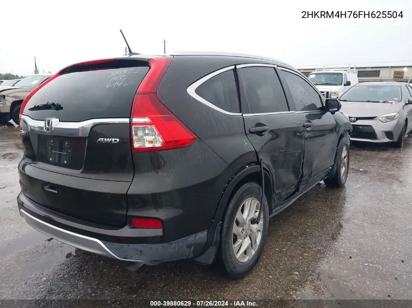 2HKRM4H76FH625504 2015 Honda Cr-V Ex-L