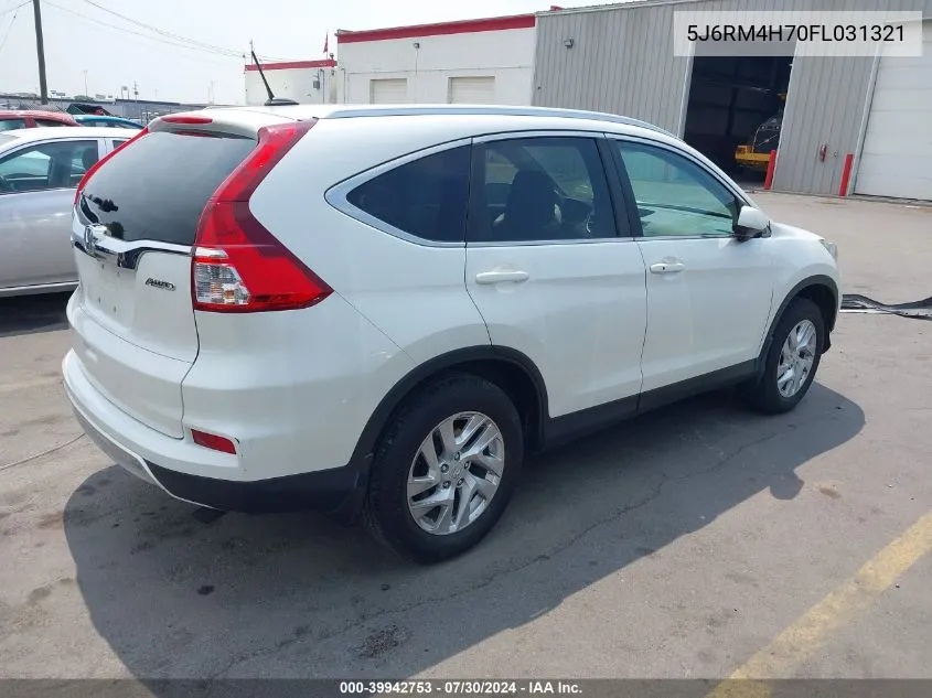 2015 Honda Cr-V Ex-L VIN: 5J6RM4H70FL031321 Lot: 39942753