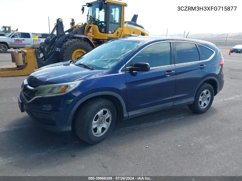 2015 Honda Cr-V Lx VIN: 3CZRM3H3XFG715877 Lot: 39968389