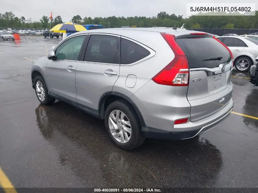 2015 Honda Cr-V Ex VIN: 5J6RM4H51FL054802 Lot: 40038091