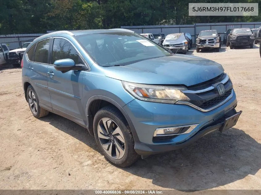 2015 Honda Cr-V Touring VIN: 5J6RM3H97FL017668 Lot: 40066836