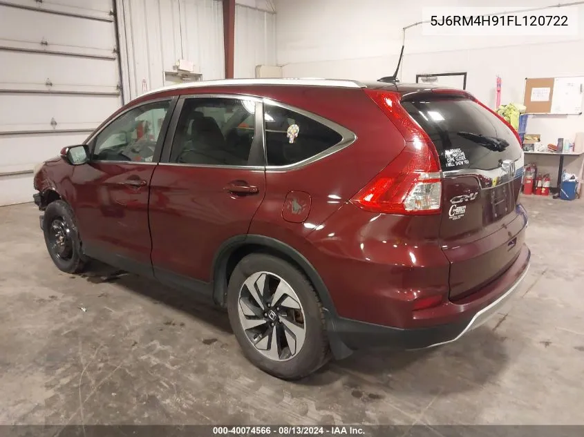 2015 Honda Cr-V Touring VIN: 5J6RM4H91FL120722 Lot: 40074566