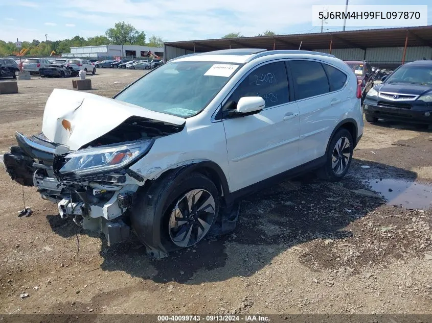 2015 Honda Cr-V Touring VIN: 5J6RM4H99FL097870 Lot: 40099743