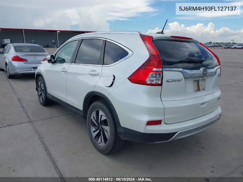 2015 Honda Cr-V Touring VIN: 5J6RM4H93FL127137 Lot: 40114912