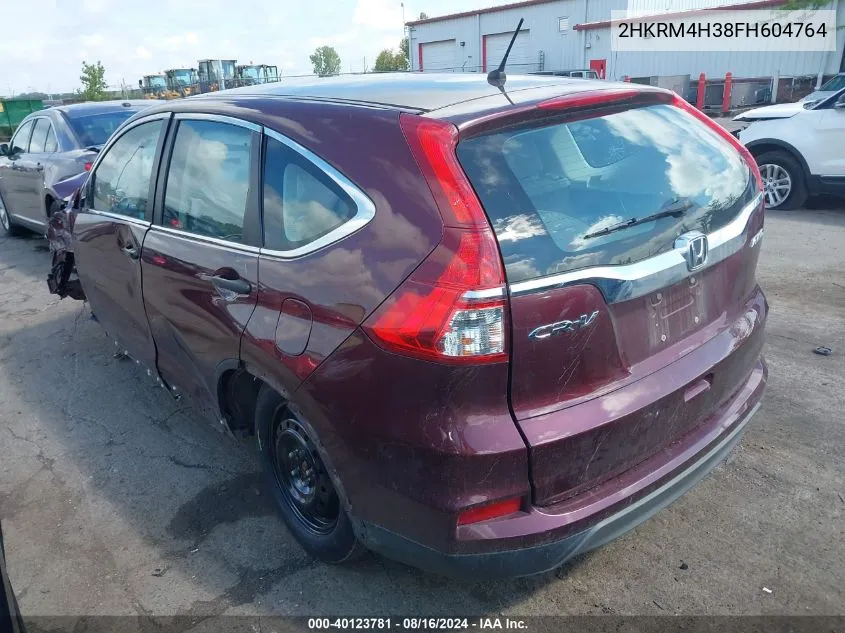 2015 Honda Cr-V Lx VIN: 2HKRM4H38FH604764 Lot: 40123781