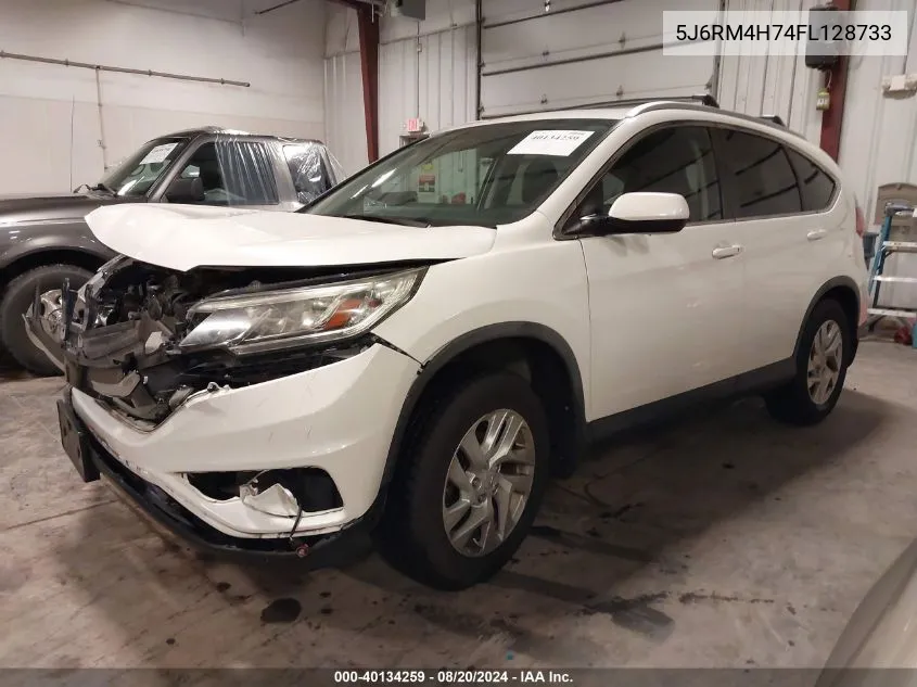 2015 Honda Cr-V Ex-L VIN: 5J6RM4H74FL128733 Lot: 40134259