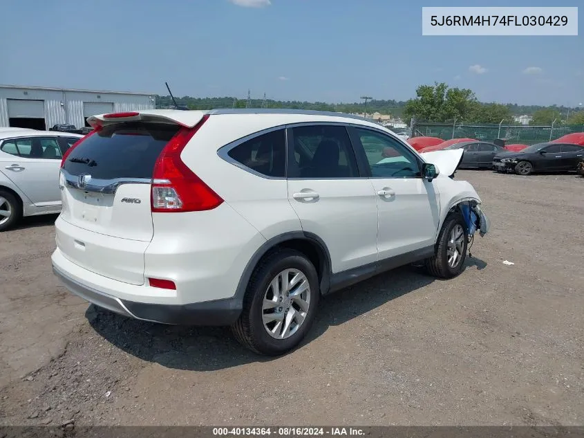 2015 Honda Cr-V Ex-L VIN: 5J6RM4H74FL030429 Lot: 40134364