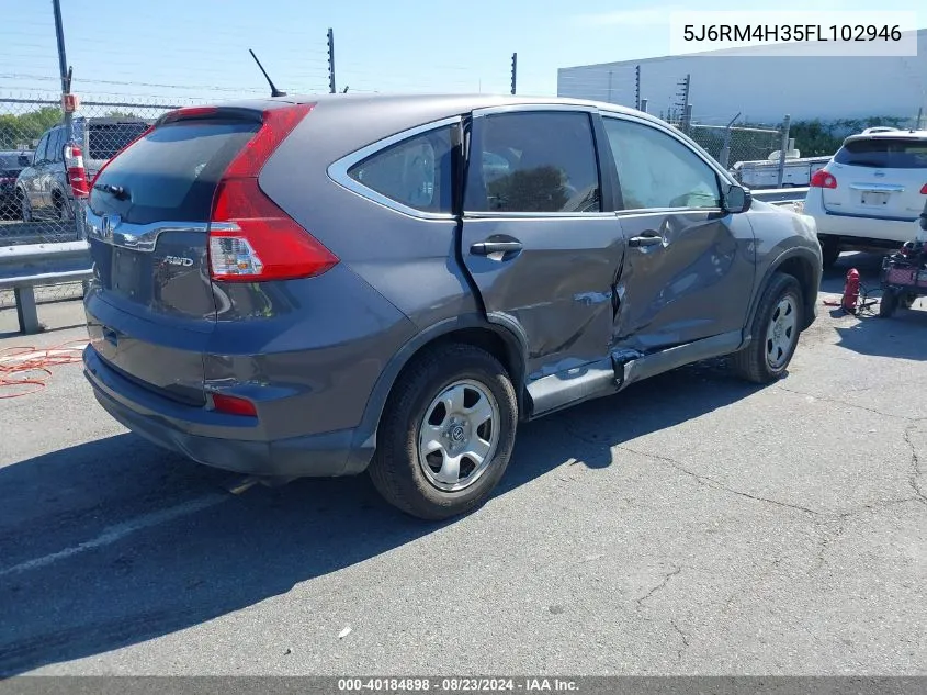 5J6RM4H35FL102946 2015 Honda Cr-V Lx