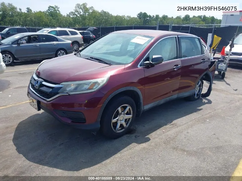 2015 Honda Cr-V Lx VIN: 2HKRM3H39FH546075 Lot: 40185589