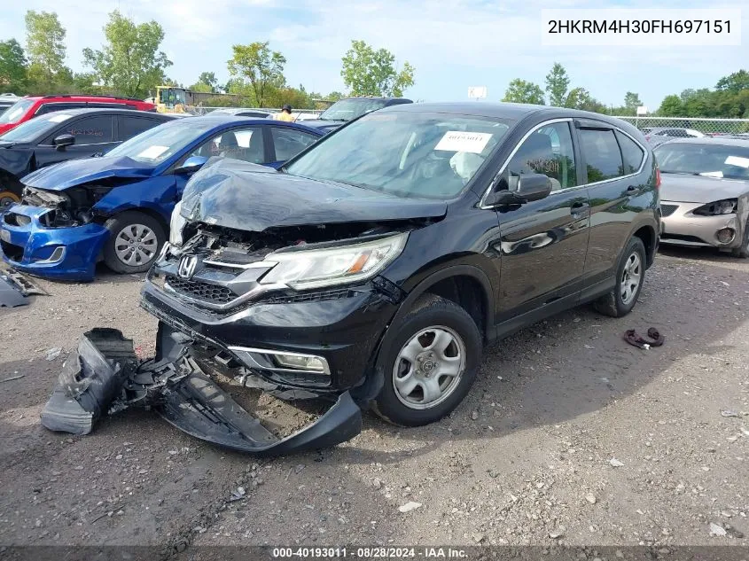 2015 Honda Cr-V Lx VIN: 2HKRM4H30FH697151 Lot: 40193011