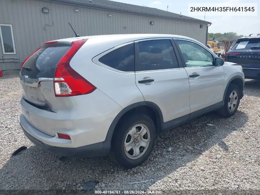 2015 Honda Cr-V Lx VIN: 2HKRM4H35FH641545 Lot: 40194751