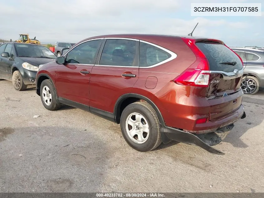 2015 Honda Cr-V Lx VIN: 3CZRM3H31FG707585 Lot: 40233782