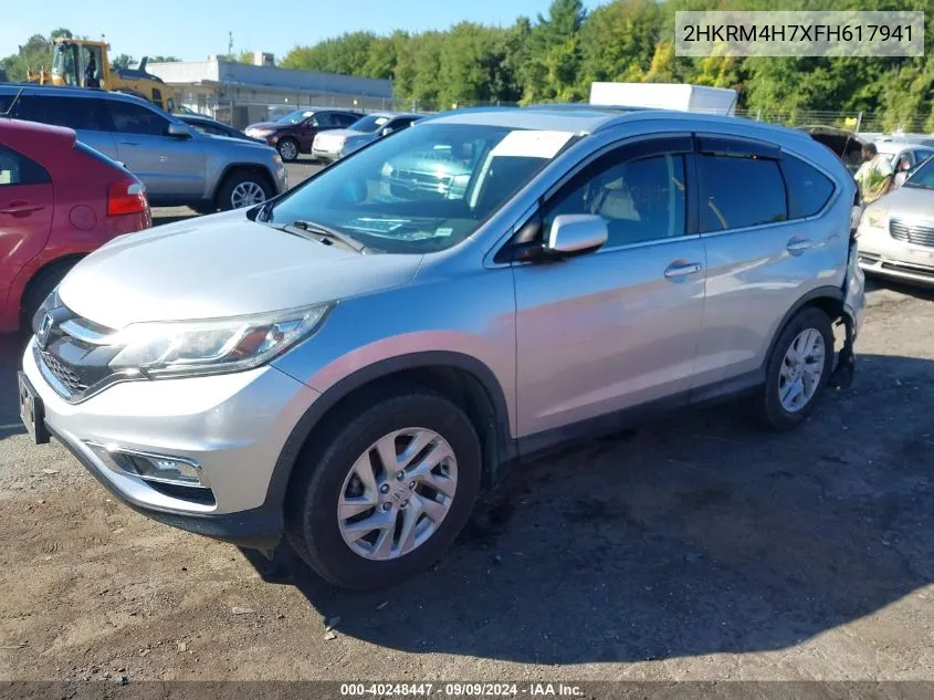 2015 Honda Cr-V Ex-L VIN: 2HKRM4H7XFH617941 Lot: 40248447