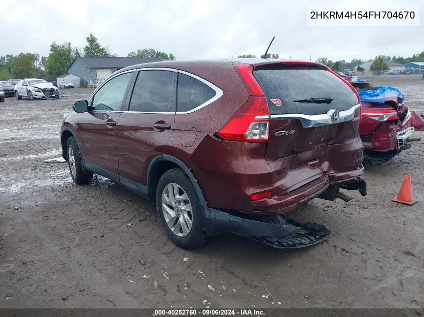 2HKRM4H54FH704670 2015 Honda Cr-V Ex