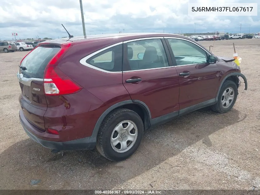 5J6RM4H37FL067617 2015 Honda Cr-V Lx