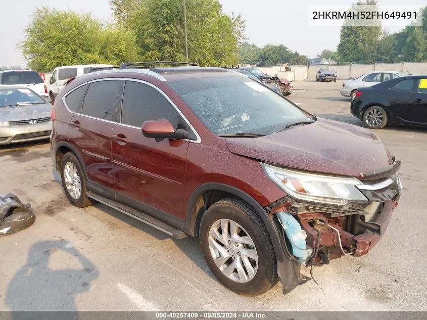 2015 Honda Cr-V Ex VIN: 2HKRM4H52FH649491 Lot: 40257409