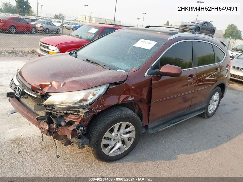 2HKRM4H52FH649491 2015 Honda Cr-V Ex