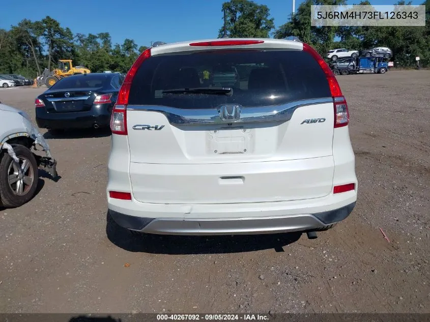 2015 Honda Cr-V Ex-L VIN: 5J6RM4H73FL126343 Lot: 40267092